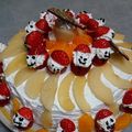 きあぬ's cooksnap of when they made クリスマスケーキ☆苺サンタデコレーション.