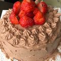 ひょっぴ〜's cooksnap of when they made チョコレートケーキのバースデーケーキ❤.