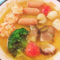 みるくクロワッサン's cooksnap of when they made 海老とマッシュルームのアヒージョ.