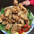 まめとま♡'s cooksnap of when they made サクサク衣のシンプルな絶品『鶏の唐揚げ』.
