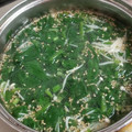 ☆ゆかねえさん☆'s cooksnap of when they made ほうれん草とネギの生姜スープ.