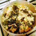 ぎしを's cooksnap of when they made 麺つゆで生米から薬味粥.