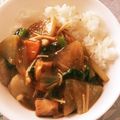 ecoato's cooksnap of when they made 大根葉たっぷり和風サバ缶カレー.
