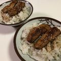 papikun's cooksnap of when they made 秋刀魚（鰯・鯵）の蒲焼・梅紫蘇丼。.