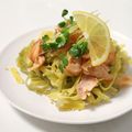 *usako*'s cooksnap of when they made 塩鮭パスタ.