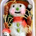 mireamu's cooksnap of when they made スノーマン♡Xmasお弁当.