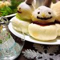 かぐらしおん's cooksnap of when they made お菓子なスノーマン♡ちぎりパン.