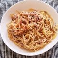 ayakaL7's cooksnap of when they made サバ缶と明太子のパスタ(*^_^*).
