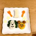 ピリ辛うどん's cooksnap of when they made ワンワン＆うーたん♪１歳の誕生日プレート.