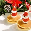 沖ノトリ島's cooksnap of when they made ホイップ「マリーム®」でサンタパンケーキ.