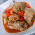 yasuka90's cooksnap of when they made 簡単煮込むだけ！手羽元と野菜のトマト煮♪.