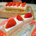 monji★'s cooksnap of when they made ☆★スクエアショートケーキ★☆.