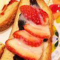 ☆ゆみよ☆'s cooksnap of when they made バターミルクがけ☆いちご小倉トースト.