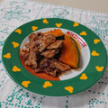 イチゴ、イチゴ。's cooksnap of when they made かぼちゃと豚肉の炒め物.