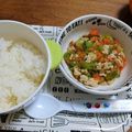 Sable00's cooksnap of when they made 離乳食後期〜完了期☆ガパオ風ごはん.
