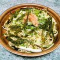 ebipeco's cooksnap of when they made 我が家の和風★きのこ明太子パスタ.