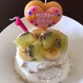 2児のゆきママ's cooksnap of when they made １歳の誕生日に☆水切りヨーグルトケーキ.