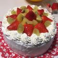 YUKITWLIFE's cooksnap of when they made フルーツデコレーションケーキpart2.