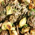 ☆さやそうママ★'s cooksnap of when they made 焼き葱、油揚げと牛コマのオカカ炒め❢.