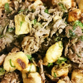 ☆さやそうママ★'s cooksnap of when they made 焼き葱、油揚げと牛コマのオカカ炒め❢.