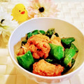 ももちゃんのれしぴ's cooksnap of when they made から揚げリメイク ピーマンと中華風炒め.