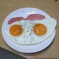 ラリー＆サラ's cooksnap of when they made ♡主人のハムエッグ.
