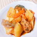 ☆３匹の子ぶた☆'s cooksnap of when they made ＊さばの味噌煮缶と蒟蒻とキムチの煮物＊.