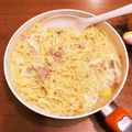 yuka119's cooksnap of when they made 白菜とベーコンのクリーミィ♡パスタ♫.