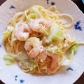 クック16T7JH☆'s cooksnap of when they made 海老とキャベツのクリームパスタ.