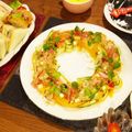 yukiko♡'s cooksnap of when they made 《簡単》華やか♡クリスマスリースのサラダ.