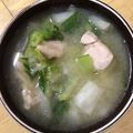 ローズマリー★'s cooksnap of when they made めっけもん♪ささみ肉入り味噌汁.