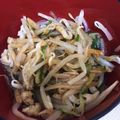 みりん調味料's cooksnap of when they made 鶏皮で大人気！もやしきゅうり酢の物♪.