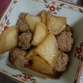 なるこ426113☆'s cooksnap of when they made 大根と肉団子のオイスターソース煮込み.