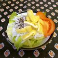 龍青空ママ's cooksnap of when they made 大根・あぶりうす揚げとトマトのサラダ♪.