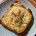 チャックねこ☆'s cooksnap of when they made 卵、目玉焼きトースト.