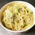 さきさ☆'s cooksnap of when they made 偏食息子も食べたしらすとキャベツのパスタ.
