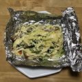 書セラピスト流香's cooksnap of when they made 鮭と野菜のチーズホイル焼き.