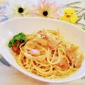 ももちゃんのれしぴ's cooksnap of when they made 賄いパスタ♪カルボナーラ風♡.