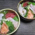 ジョングレ's cooksnap of when they made 3色海鮮丼.