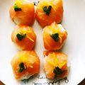 せろり☆'s cooksnap of when they made 残りご飯でスモークサーモン手まり寿司.