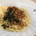 血糖値をあげない献立's cooksnap of when they made 梅と納豆の和風パスタ　ランチにも♡.