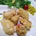 鬼嫁ちーちゃん's cooksnap of when they made ささみのアーモンドコロコロ揚げ.