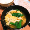 チコリママ's cooksnap of when they made ほうれん草とエノキとあげのあごだし味噌汁.