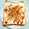 こげ岡's cooksnap of when they made ちくわのお好み焼き風トースト.