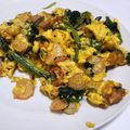 クックZ87DOB☆'s cooksnap of when they made えびとベーコンとほうれん草の卵炒め.