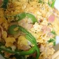 かなげっちょ's cooksnap of when they made ☆ベーコンとピーマンのいり卵☆.