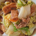 イルカ凡's cooksnap of when they made 油揚げと白菜の豚肉炒め.