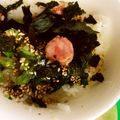 aya♡mei's cooksnap of when they made ウインナーと海苔卵の混ぜ寿司.