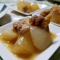 ｸﾏﾘｴ's cooksnap of when they made 醤油麹でコク旨＊大根と鶏肉の煮もの.