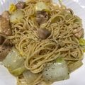 mizumelo's cooksnap of when they made 鶏肉と白菜の和風スパゲッティ.